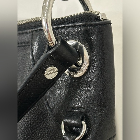 Michael Kors Jet Set Purse Convertible Shoulder Crossbody Hobo Bag Black Logo - Picture 8 of 16